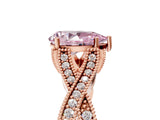 Rose gold Fancy Pink Pear Cut Cut Diamond Twisted Band with Milgrain Pave Setting and Four-Prong Setting_5