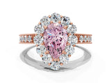 Rose gold Fancy Pink Pear Cut Cut Halo Diamond Pavé Engagement Ring with Milgrain Detailing_36