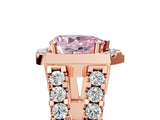 Rose gold Fancy Pink Pear Cut Cut Halo Split Shank Prong Set Ring_5