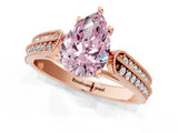 Rose gold Fancy Pink Pear Cut Cut Pave Split Shank Engagement Ring with Four-Prong Setting_1
