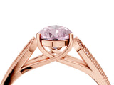 Rose gold Fancy Pink Pear Cut Cut Pave Split Shank Engagement Ring with Four-Prong Setting_4