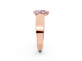 Rose gold Fancy Pink Pear Cut Diamond Channel Set Solitaire Ring with Four-Prong Setting_14