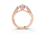 Rose gold Fancy Pink Pear Cut Diamond Channel Set Solitaire Ring with Four-Prong Setting_15