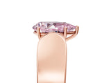 Rose gold Fancy Pink Pear Cut Diamond Channel Set Solitaire Ring with Four-Prong Setting_17