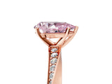 Rose gold Fancy Pink Pear Cut Diamond Engagement Ring with Side Stone Accents and Four-Prong Setting_17