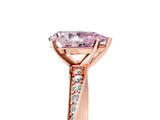 Rose gold Fancy Pink Pear Cut Diamond Engagement Ring with Side Stone Accents and Four-Prong Setting_65