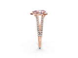 Rose gold Fancy Pink Pear Cut Diamond Halo Split Shank Engagement Ring_59