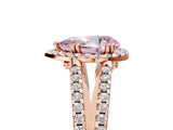 Rose gold Fancy Pink Pear Cut Diamond Halo Split Shank Engagement Ring_62