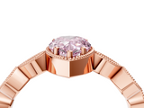 Rose gold Fancy Pink Pear  Cut Diamond Milgrain Marquise Band with Prong Setting_7