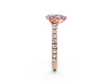 Rose gold Fancy Pink Pear Cut Diamond Pavé Solitaire Engagement Ring with Four-Prong Setting_88