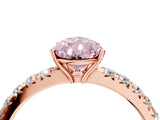 Rose gold Fancy Pink Pear Cut Diamond Pavé Solitaire Engagement Ring with Four-Prong Setting_90