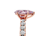 Rose gold Fancy Pink Pear Cut Diamond Pavé Solitaire Engagement Ring with Four-Prong Setting_91