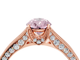 Rose gold Fancy Pink Pear  Cut Diamond Pave Band with Four-Prong Setting_40