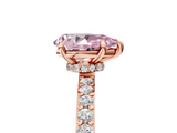Rose gold Fancy Pink Pear  Cut Diamond Ring with Pavé Band and Four-Prong Setting_46