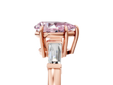Rose gold Fancy Pink Pear  Cut Diamond Ring with Tapered Baguette Side Stones in Four-Prong Setting_8