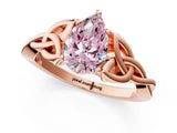 Rose gold Fancy Pink Pear Cut Diamond Solitaire Celtic Knot Ring with Four-Prong Setting_42