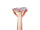 Rose gold Fancy Pink Pear Cut Diamond Solitaire Engagement Ring with Cathedral Setting and Four-Prong Mount_29