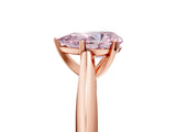 Rose gold Fancy Pink Pear Cut Diamond Solitaire Engagement Ring with Cathedral Setting and Four-Prong Mount_35
