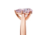 Rose gold Fancy Pink Pear Cut Diamond Solitaire Engagement Ring with Cathedral Setting and Four-Prong Mount_83