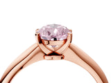 Rose gold Fancy Pink Pear Cut Diamond Solitaire Engagement Ring with Classic Band and Four-Prong Setting_36