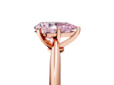 Rose gold Fancy Pink Pear Cut Diamond Solitaire Engagement Ring with Classic Band and Four-Prong Setting_37