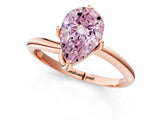 Rose gold Fancy Pink Pear Cut Diamond Solitaire Engagement Ring with Four-Prong Setting and Classic Band_21