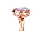 Rose gold Fancy Pink Pear Cut Diamond Solitaire Engagement Ring with Four-Prong Setting and Classic Band_25