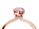 Rose gold Fancy Pink Pear Cut Diamond Solitaire Ring with Classic Band and Four-Prong Setting_4
