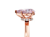Rose gold Fancy Pink Pear Cut Diamond Solitaire Ring with Classic Band and Four-Prong Setting_5