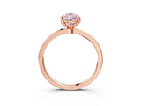 Rose gold Fancy Pink Pear Cut Diamond Solitaire Ring with Thin Band and Prong Setting_15