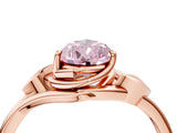 Rose gold Fancy Pink Pear Cut Diamond Solitaire Ring with Twist Band and Four-Prong Setting_81