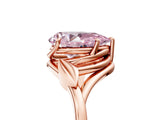 Rose gold Fancy Pink Pear Cut Diamond Solitaire Ring with Twist Band and Four-Prong Setting_82