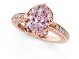Rose gold Fancy Pink Pear  Cut Halo Diamond Ring with Channel Set Band and Four-Prong Setting_32