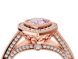 Rose gold Fancy Pink Pear Cut Halo Diamond Split Shank Pave Ring_4