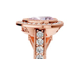Rose gold Fancy Pink Pear Cut Halo Diamond Split Shank Pave Ring_5