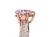 Rose gold Fancy Pink Pear  Cut Pave Diamond Engagement Ring with Channel Set Band and Four-Prong Setting_25