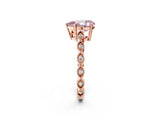 Rose gold Fancy Pink Pear Cut Solitaire Diamond Ring with Infinity Twist Band and Four-Prong Setting_2