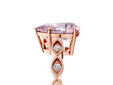 Rose gold Fancy Pink Pear Cut Solitaire Diamond Ring with Infinity Twist Band and Four-Prong Setting_5