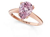 Rose gold Fancy Pink Pear Cut Solitaire Diamond Ring with Six-Prong Setting and Classic Band_13