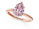 Rose gold Fancy Pink Pear  Cut Solitaire Engagement Ring with Four-Prong Setting and Classic Band_21