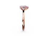 Rose gold Fancy Pink Pear  Cut Solitaire Engagement Ring with Four-Prong Setting and Classic Band_22