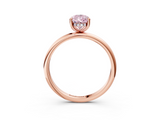 Rose gold Fancy Pink Pear  Cut Solitaire Engagement Ring with Four-Prong Setting and Classic Band_23