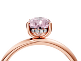 Rose gold Fancy Pink Pear  Cut Solitaire Engagement Ring with Four-Prong Setting and Classic Band_24