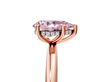 Rose gold Fancy Pink Pear  Cut Solitaire Engagement Ring with Four-Prong Setting and Classic Band_25