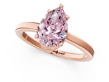 Rose gold Fancy Pink Pear  Cut Solitaire Engagement Ring with Four-Prong Setting on a Classic Band_21