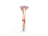 Rose gold Fancy Pink Pear Cut Solitaire Engagement Ring with Tapered Band and Four-Prong Setting_5