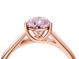 Rose gold Fancy Pink Pear Cut Solitaire Engagement Ring with Tapered Band and Four-Prong Setting_7