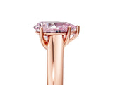 Rose gold Fancy Pink Pear Cut Solitaire Engagement Ring with Tapered Band and Four-Prong Setting_8