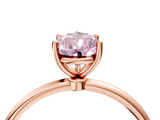 Rose gold Fancy Pink Pear  Cut Solitaire Engagement Ring with Thin Band and Four-Prong Setting_7