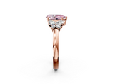 Rose gold Fancy Pink Pear  Cut Solitaire Floral Diamond Ring with Four-Prong Setting_38